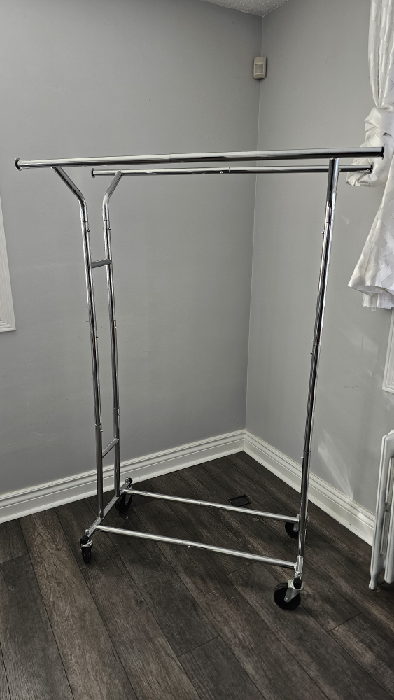 Double Clothing Rack on Wheels - photo 2