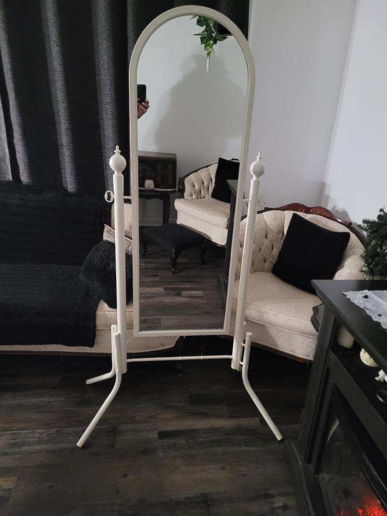 Full Length White Floor Mirror