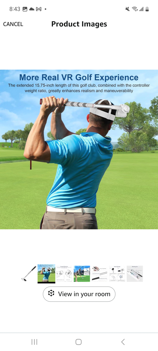VR Golf Club Grip Accessory for Quest 3 - photo 4