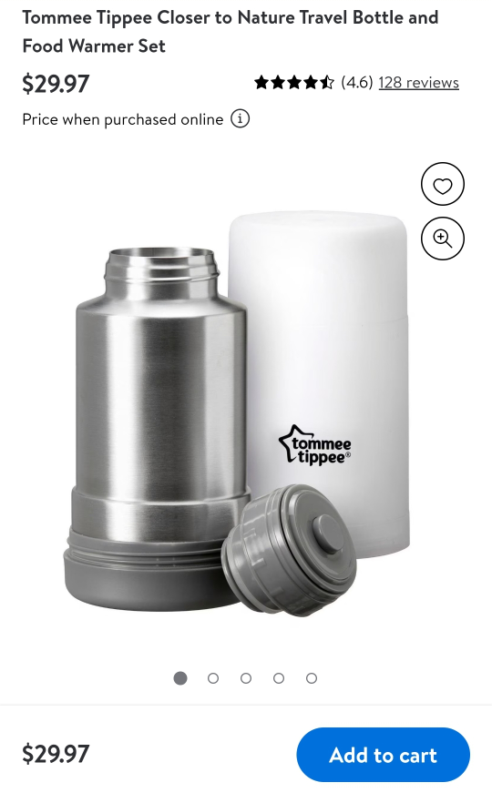 Tommee Tippee Closer to Nature Travel Bottle and Food Warmer Set - photo 2