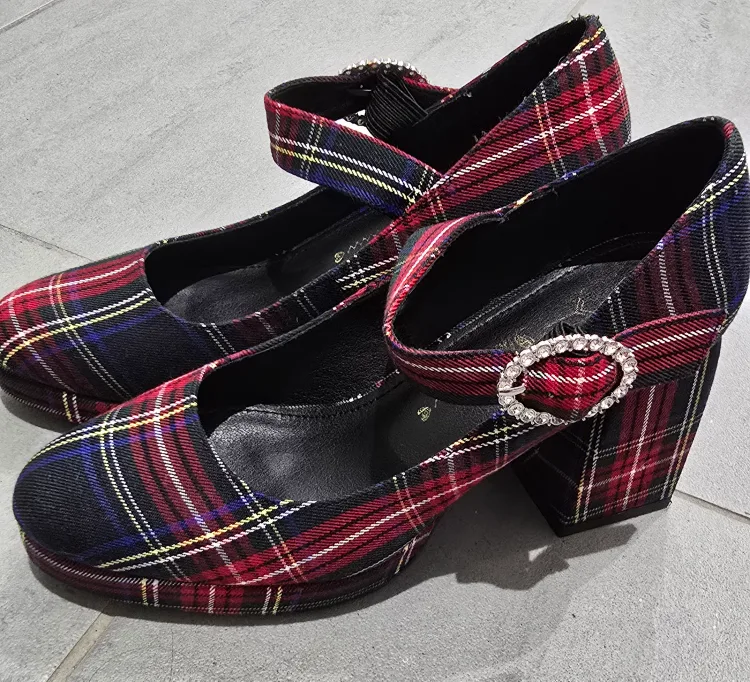 Plaid Mary Jane Heels image indicator(3)