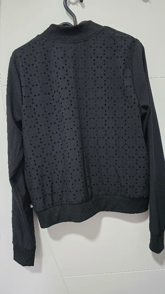 Fabletics Black Laser Cut Bomber Jacket image indicator(3)