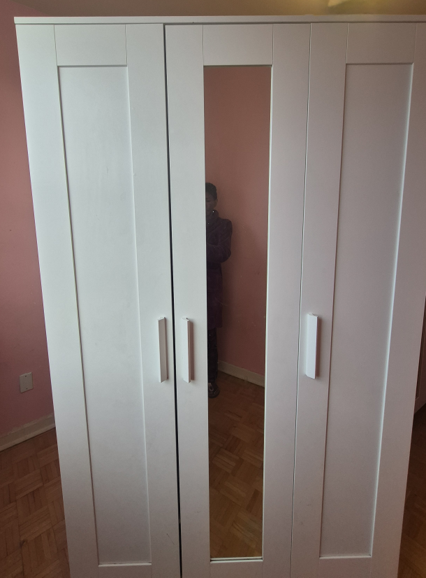 White Wardrobe with Mirror
