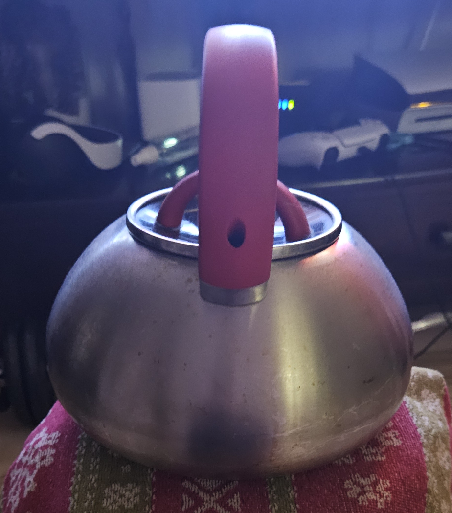 Stainless Steel Kettle with Red Handle - photo 4