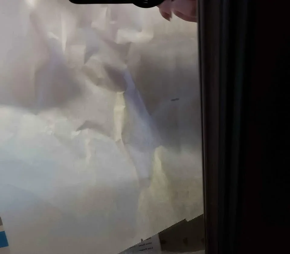 Wood framed bevelled mirror 44x32 inches image indicator(5)