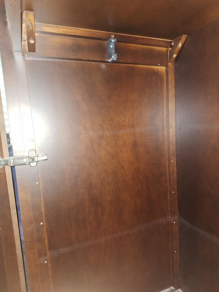 Dark Brown Wooden Armoire with Drawer - photo 5