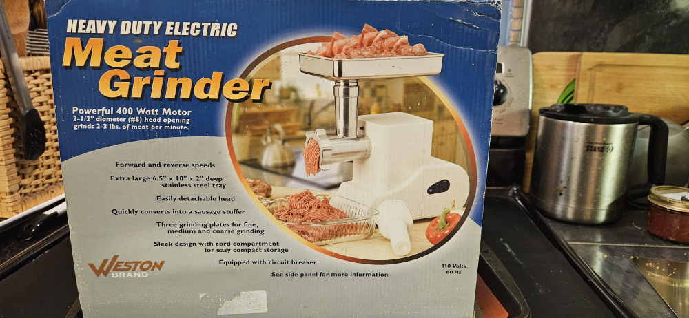 Weston Heavy Duty Electric Meat  Grinder 8 With Sausage Stuffer