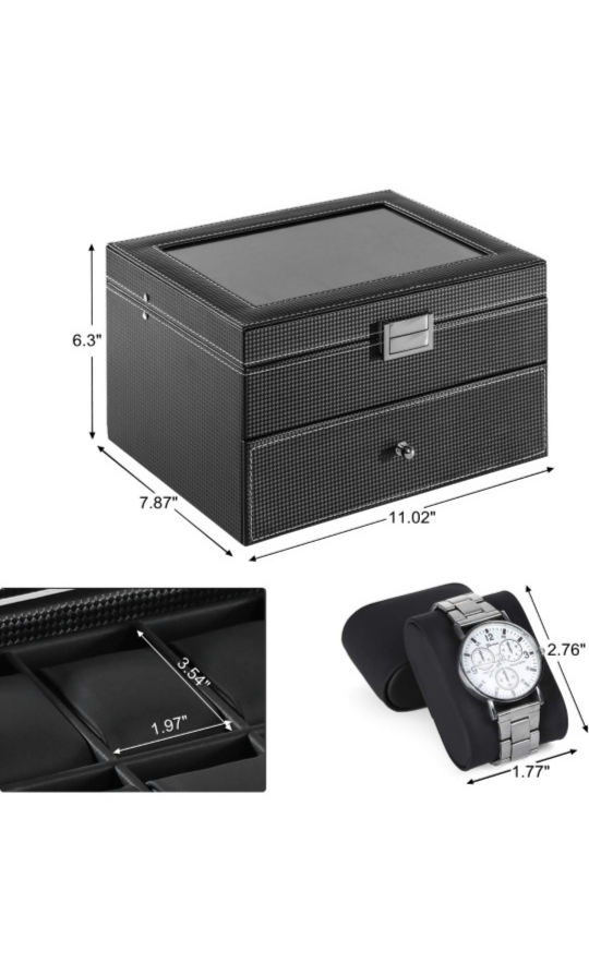 BASTUO 20-Watch Box with Glass Top - photo 3