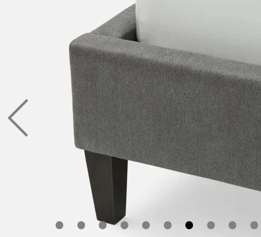 STRUCTUBE grey Tufted Upholstered Wingback Queen Bed image indicator(10)