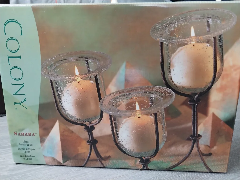 Giftable! Colony Sahara 6-Piece Candleholder Set. Firm price. image indicator(2)