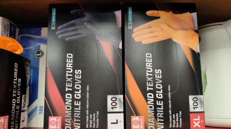 INTCO Diamond Textured Nitrile Gloves - Size Large - 100 Count - photo 3