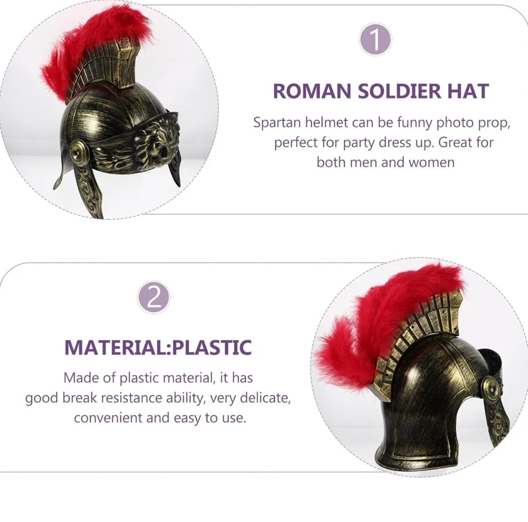 Roman Centurion Cosplay Helmet – Gladiator Warrior Costume Prop image indicator(7)