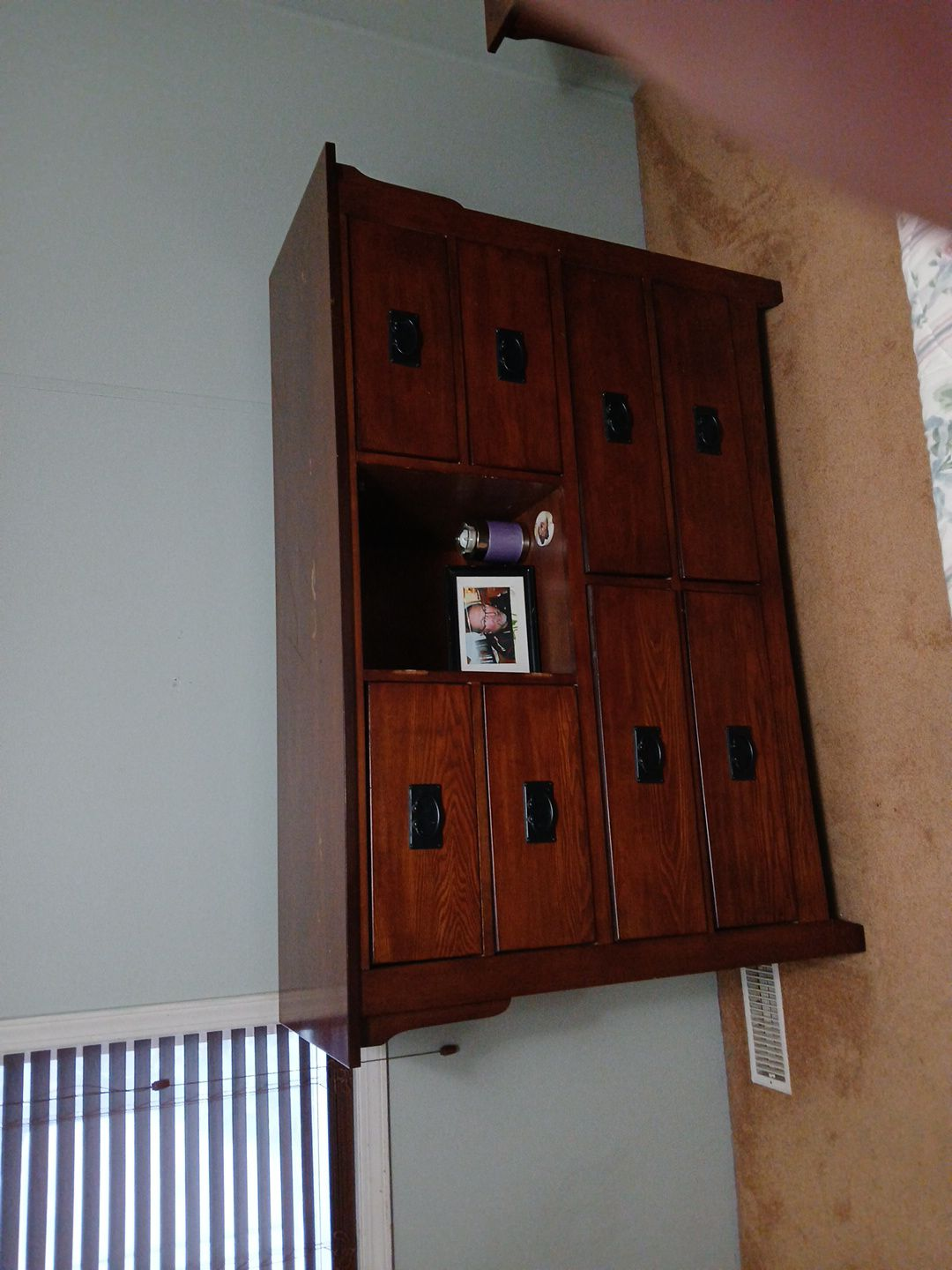 Dark Wood Dresser with Shelf
