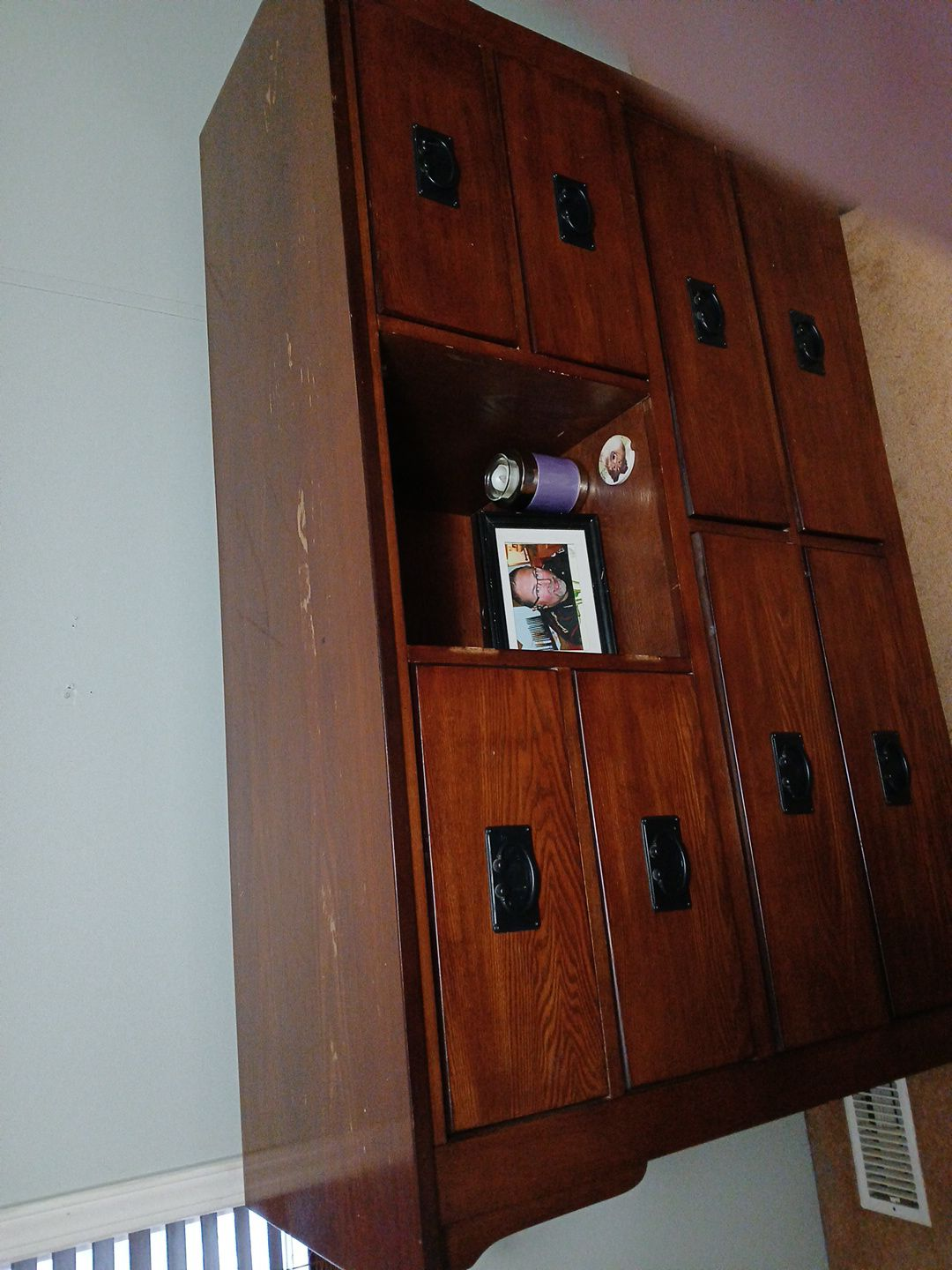 Dark Wood Dresser with Shelf - photo 2