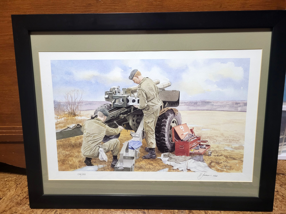 Framed Geoffrey Jamieson artillery print