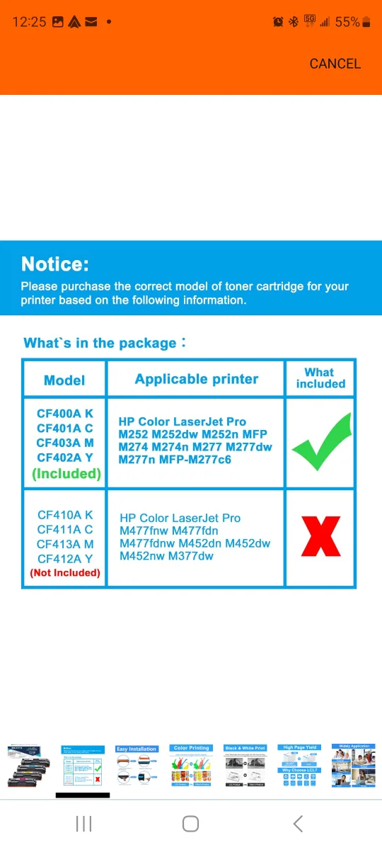 LCL Toner Cartridge Set for HP Color LaserJet Pro image indicator(2)