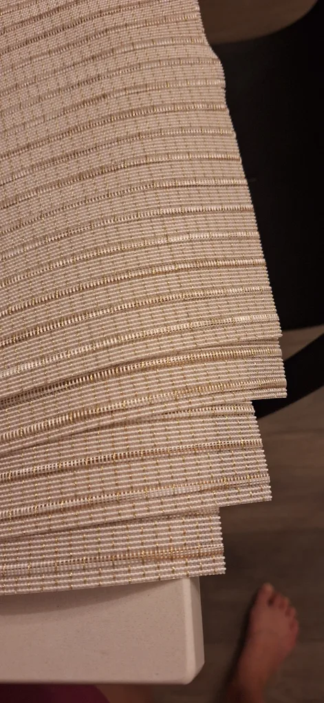 Set of Woven Placemats, Gold & White image indicator(2)