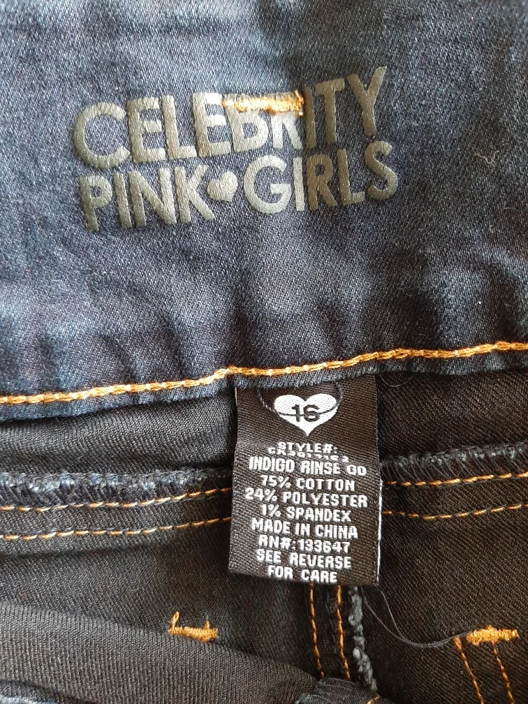 Celebrity Pink Girls Size 16 Denim Shorts image indicator(2)