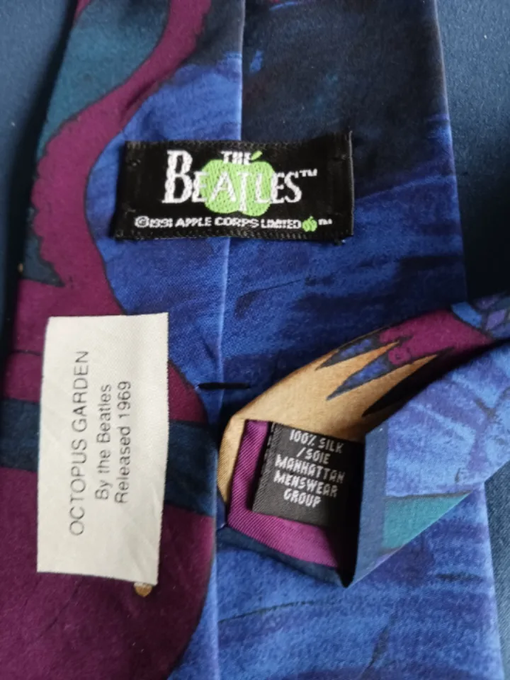 👉👔 collector's item The Beatles Octopus Garden Silk Tie thumbnail
