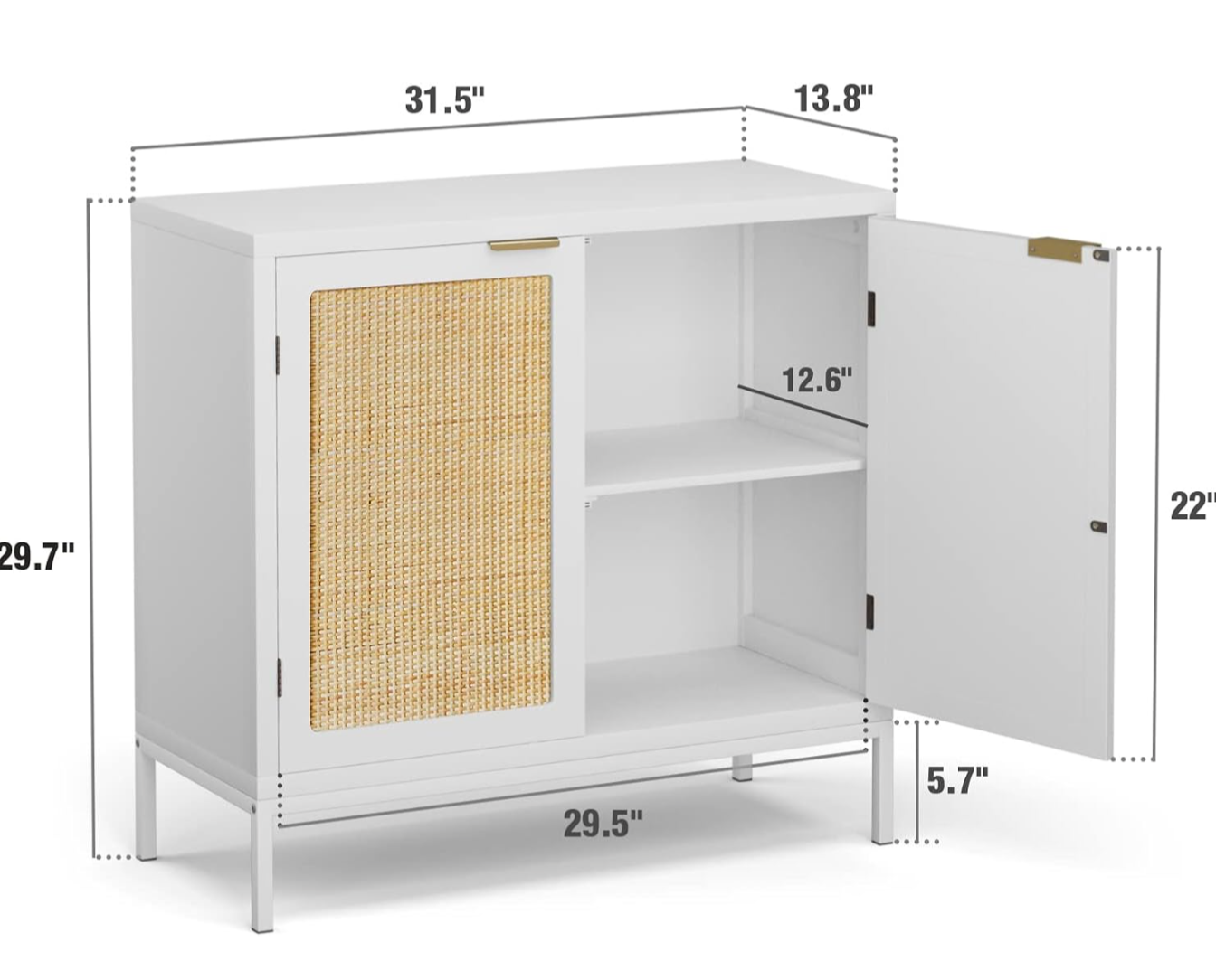 White accent cabinet - photo 2