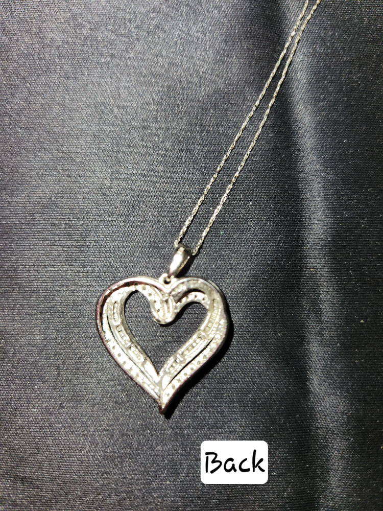 Macy's Diamond Heart Pendant Necklace - photo 3
