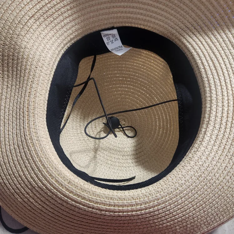 Women's Straw Sun Hat with Black Ribbon image indicator(5)