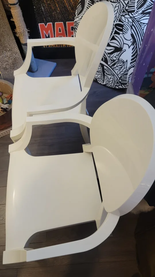 Pair of Kartell Masters White Ghost Chairs image indicator(5)