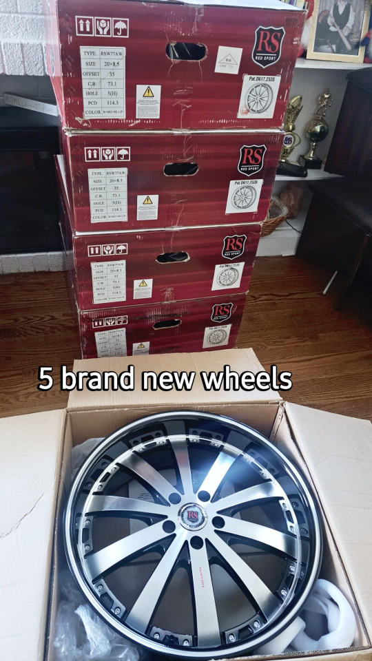 5 Brand New Red Sport RSW77AW 20x8.5 Wheels 5x114.3 5x4.5