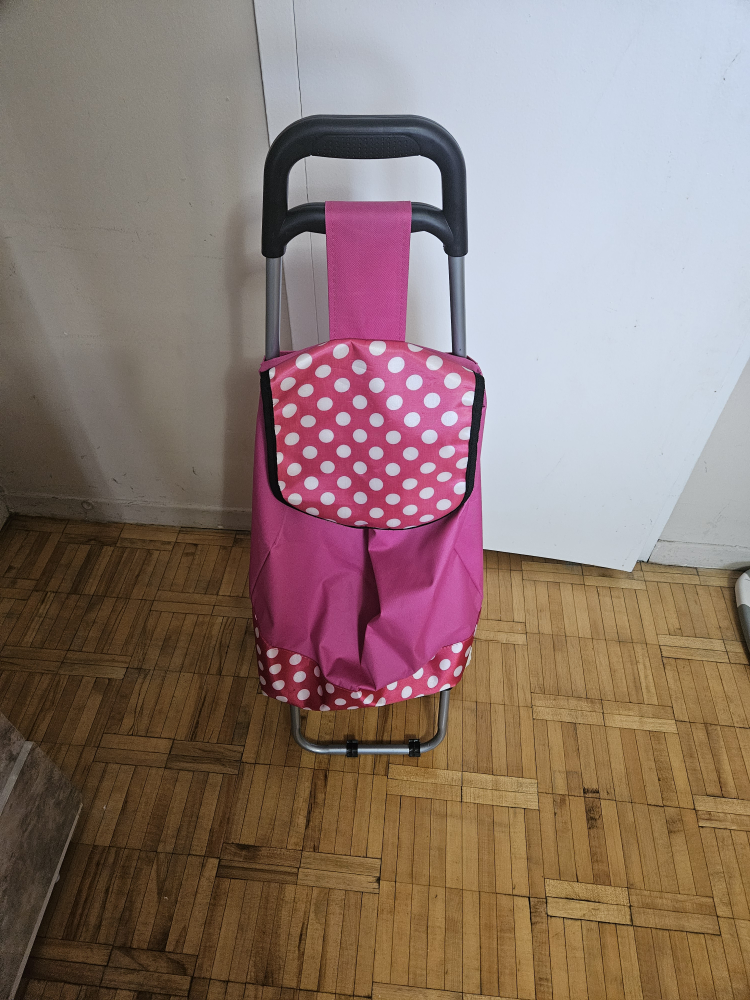 Pink Polka Dot Shopping Cart