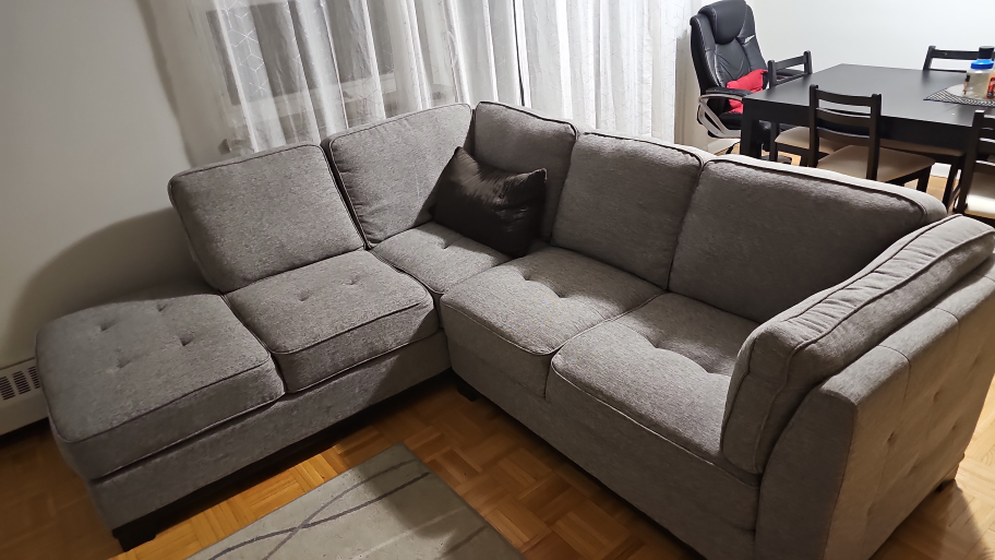 Grey Sectional Sofa with Chaise Lounge