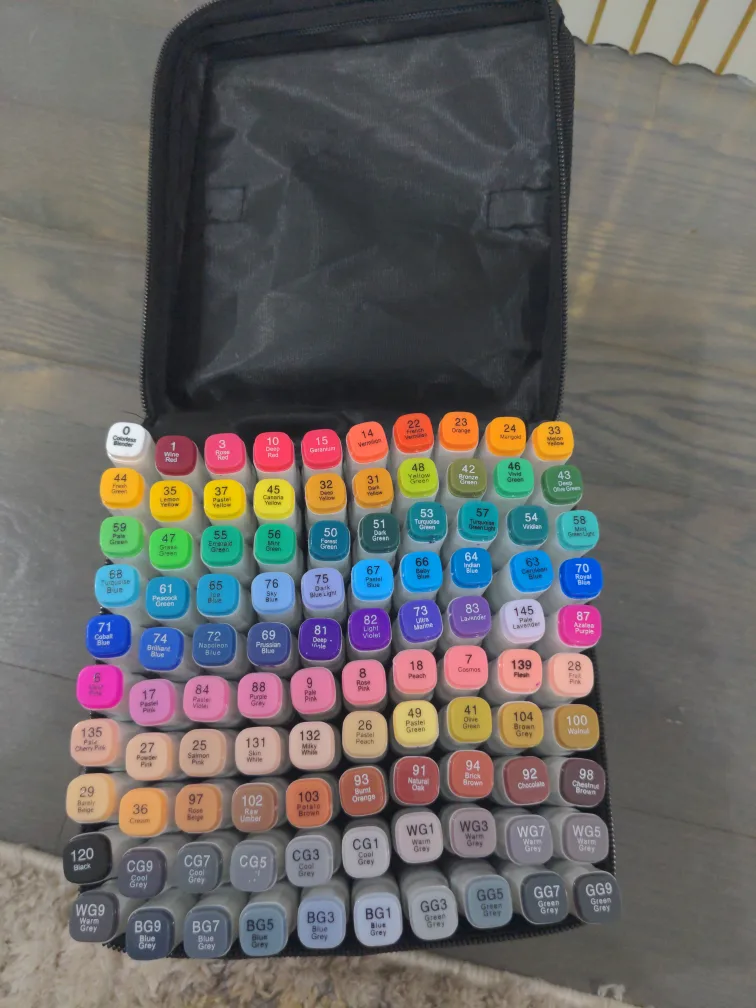 100 Pack Twin Markers with Case thumbnail