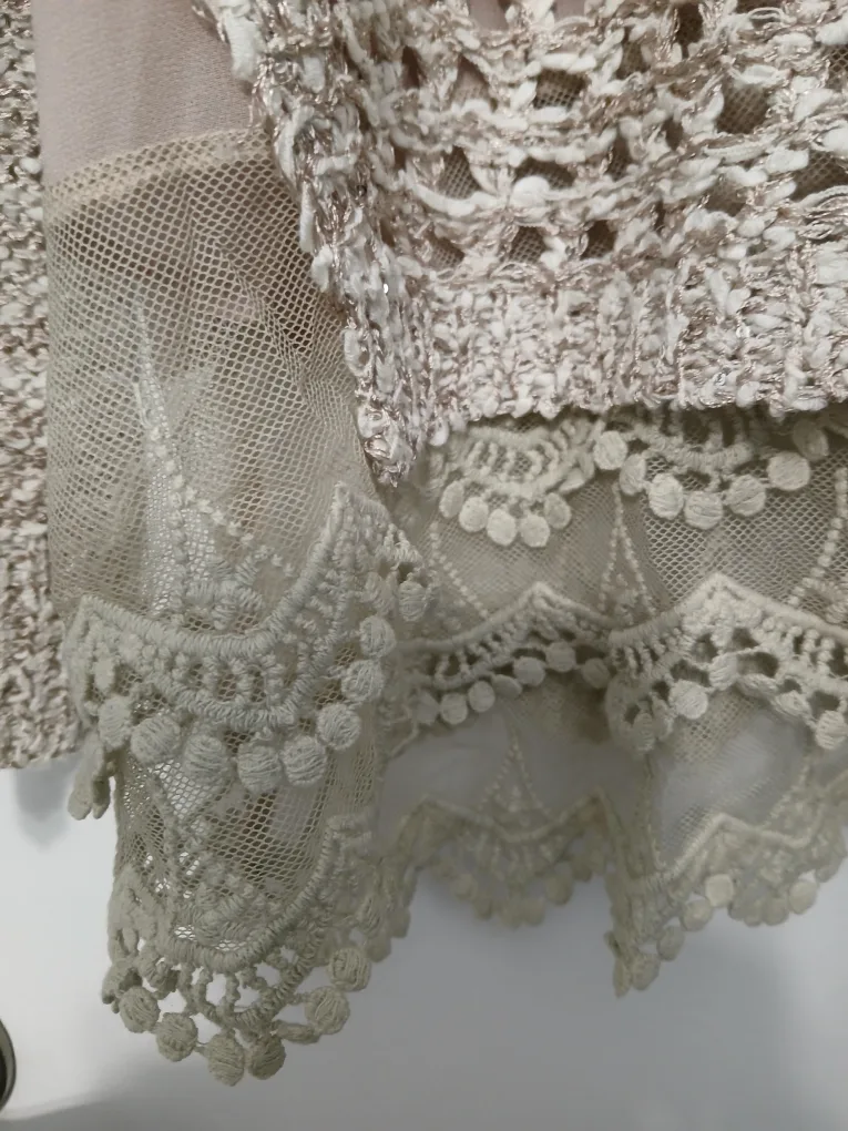 Beige Open Knit Sweater image indicator(2)