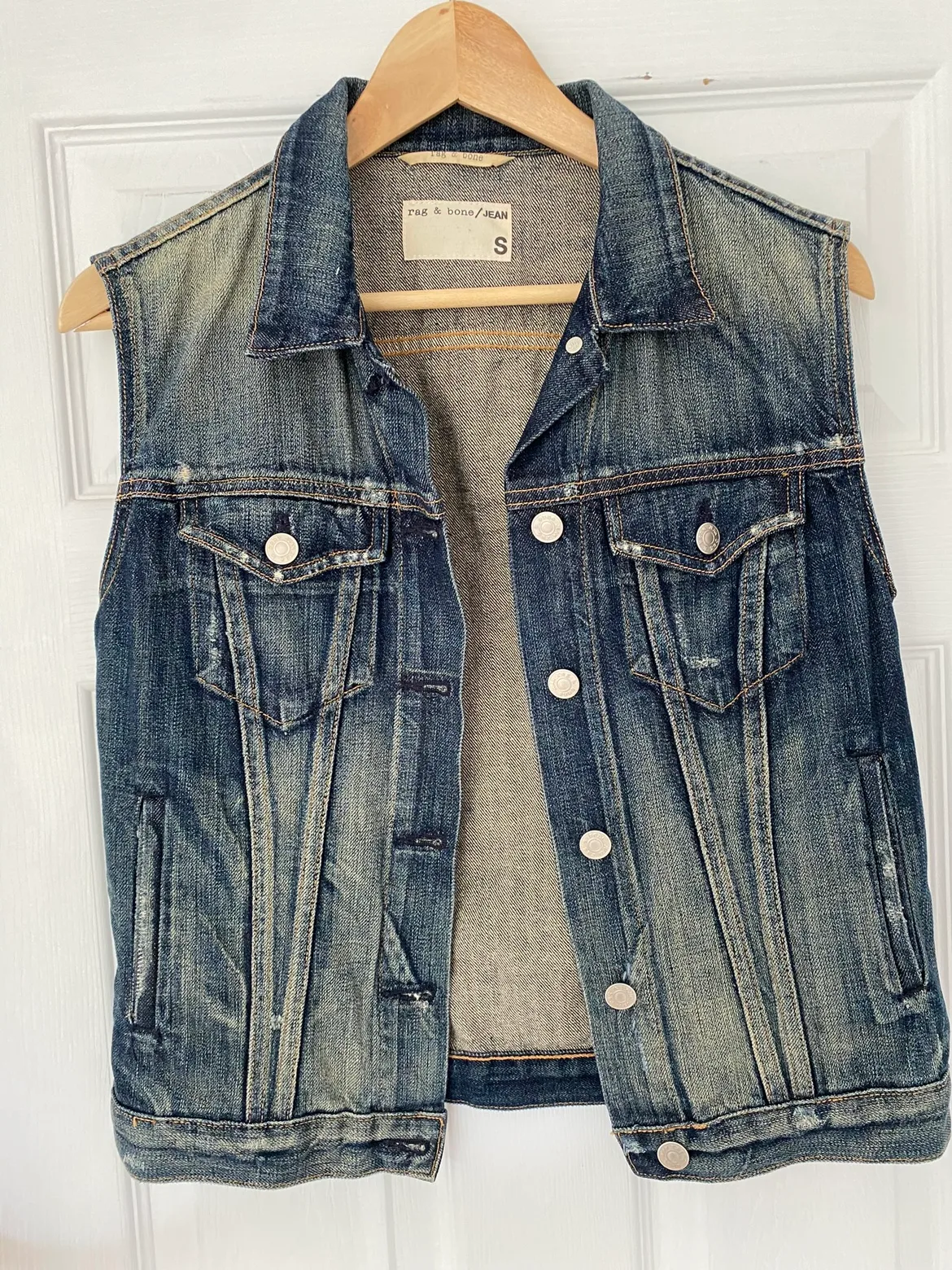 Rag & Bone/JEAN Denim Vest - Size Small image indicator(4)