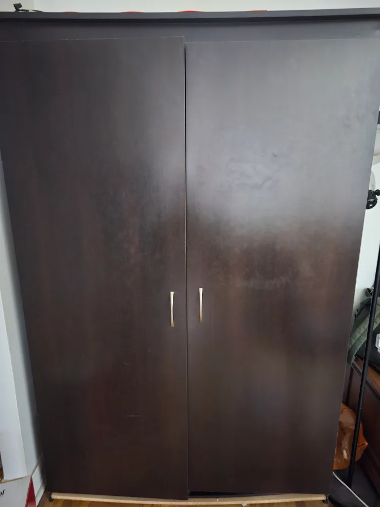 Dark Brown Double Door Wardrobes- two matching thumbnail