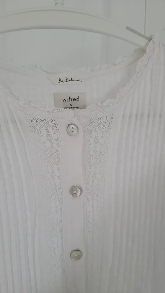 Aritzia Wilfred Free La Bohème White Eyelet lace Dress image indicator(2)