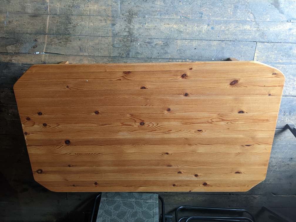 Solid Pine Wood Coffee Table with Shelf - photo 3