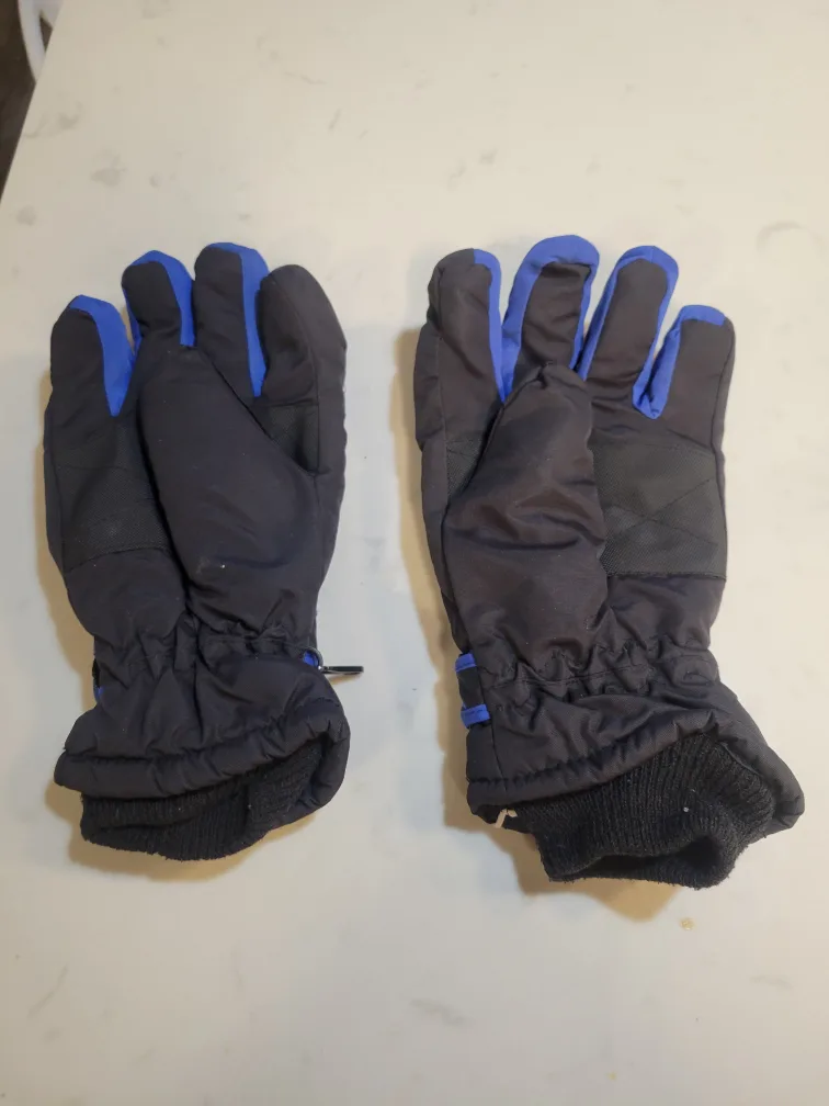 Insulated Winter Gloves - Black and Blue image indicator(2)