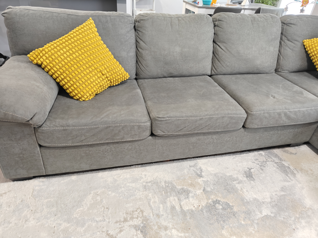 Grey L-Shaped Sectional Sofa