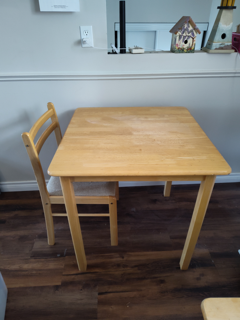 Wooden Table and Chair Set