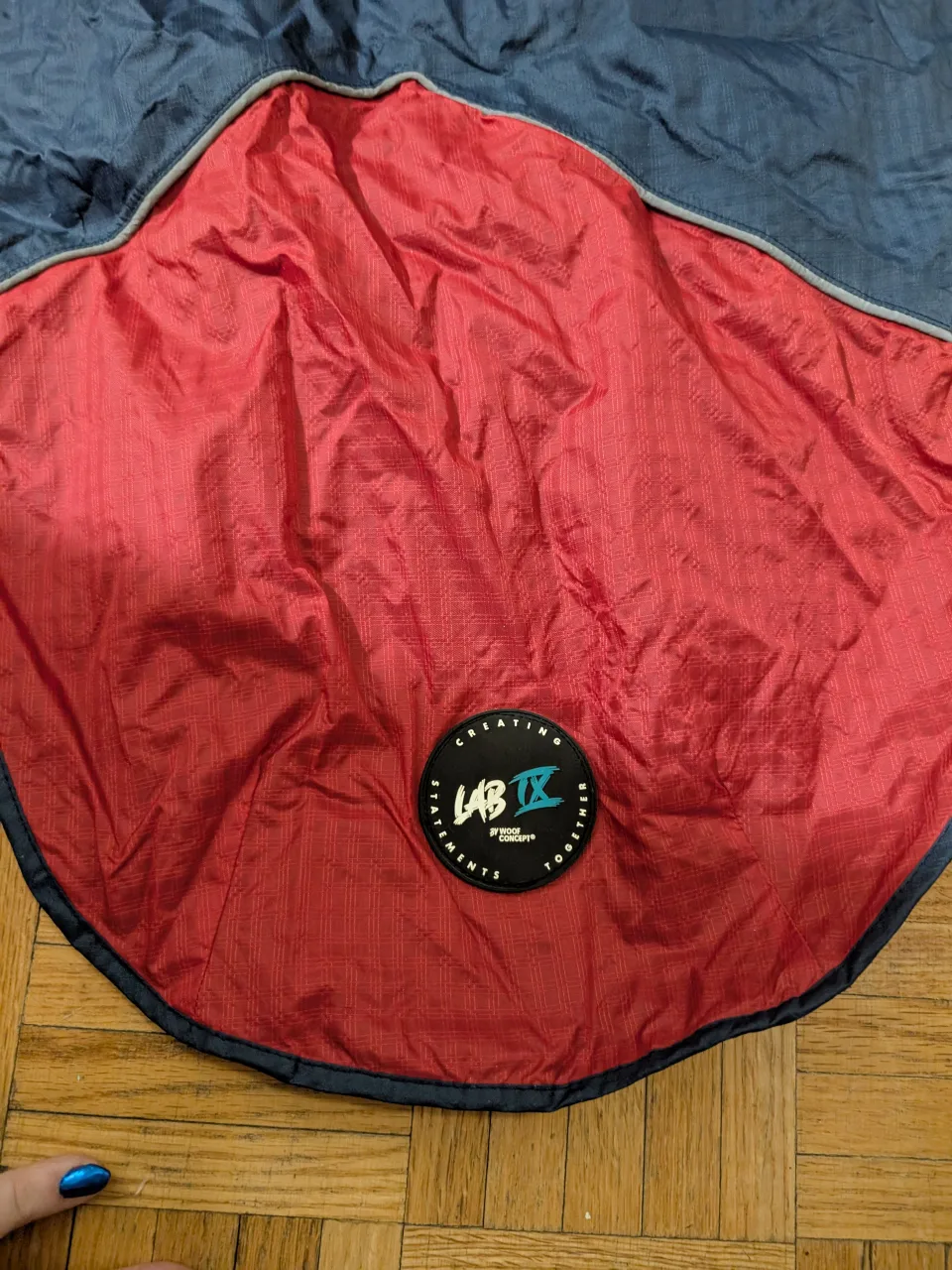 Woof concept windbreaker jacket dog size 24 Navy & reflective image indicator(8)