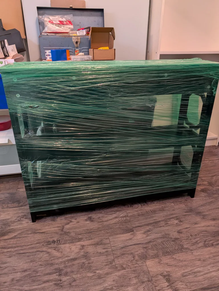 Black Console Table with Shelves image indicator(4)