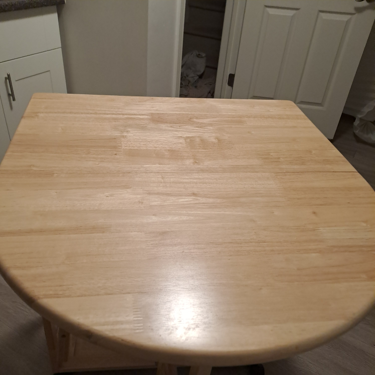 barely used kitchen table with one broken leg - photo 3