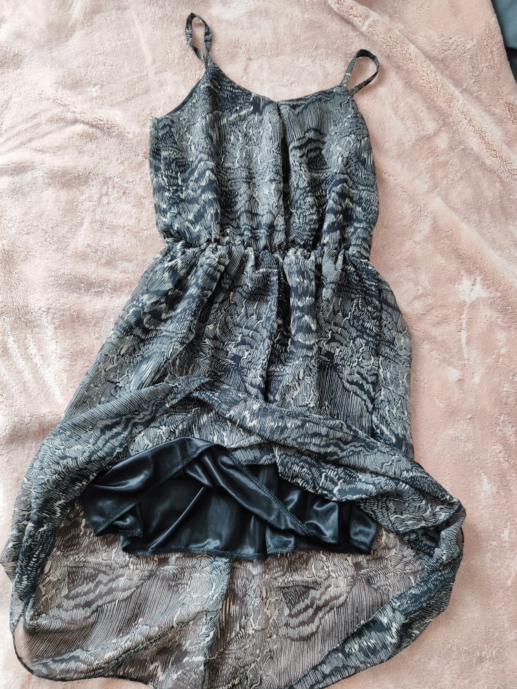Black and White Abstract Print Dress - photo 2