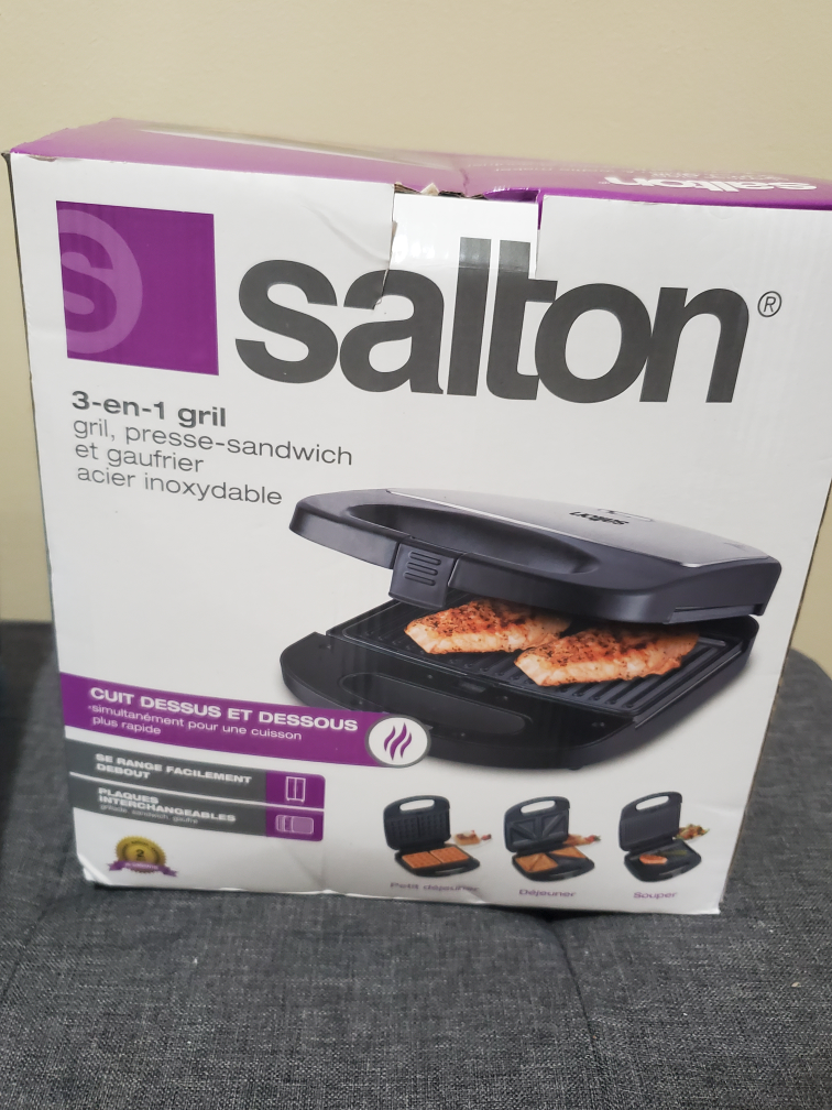 Salton 3-in-1 Grill, Panini Press & Waffle Maker