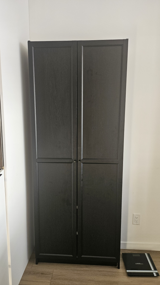 IKEA BILLY Bookcase with Doors - Black-Brown - photo 3