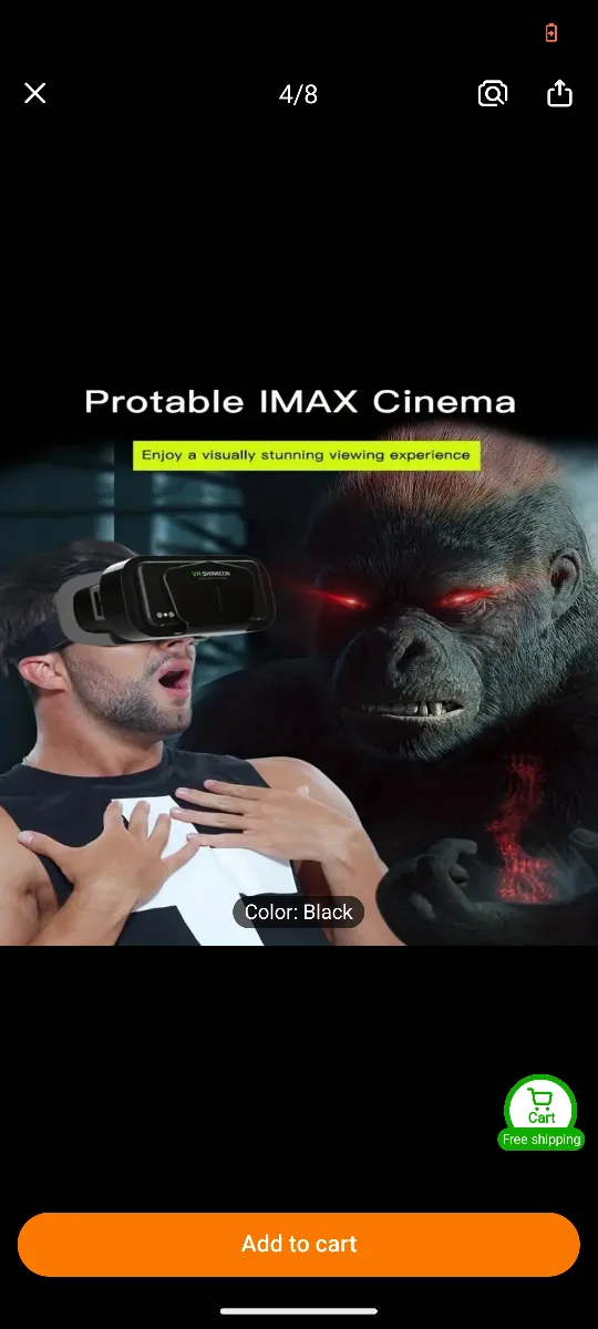 VR  SHINECON  SC-G10 Virtual Reality Glasses - Black image indicator(3)