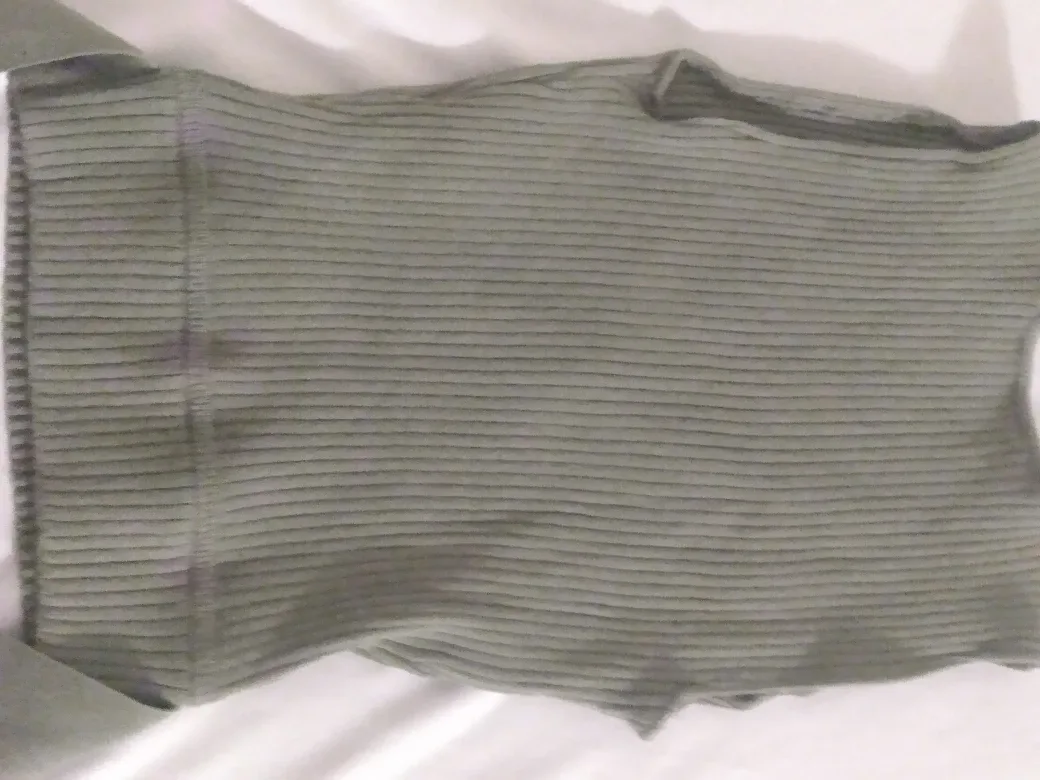 Wilfred Olive Green Ribbed Knit Wrap Top-2XS image indicator(6)