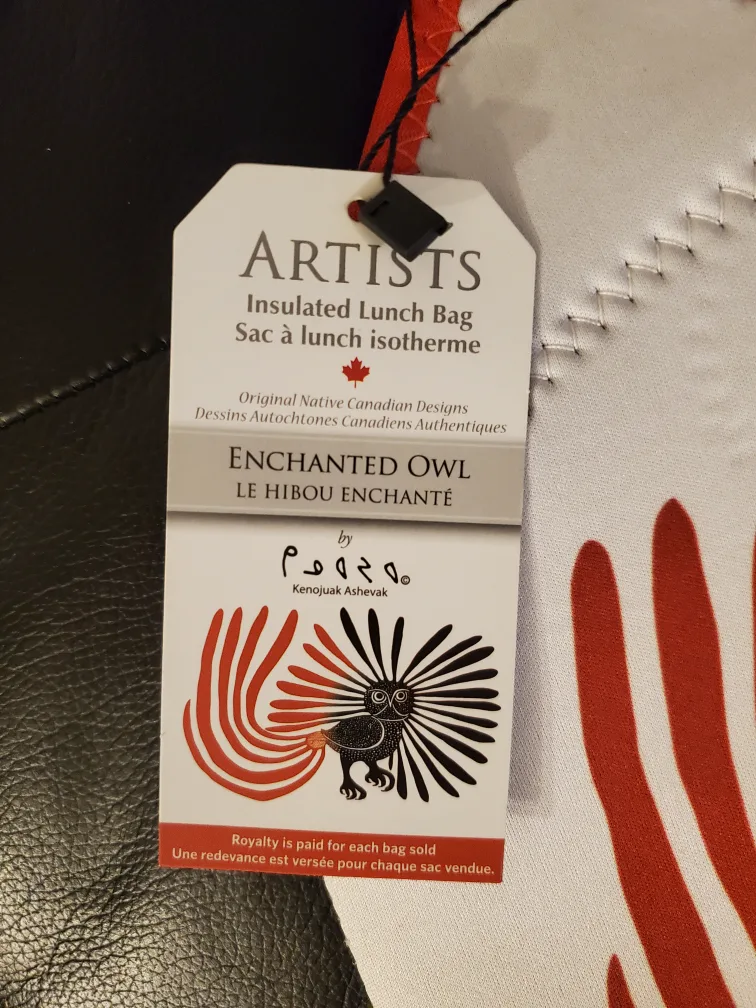 Enchanted Owl Insulated Lunch Bag by Kenojuak Ashevak image indicator(2)