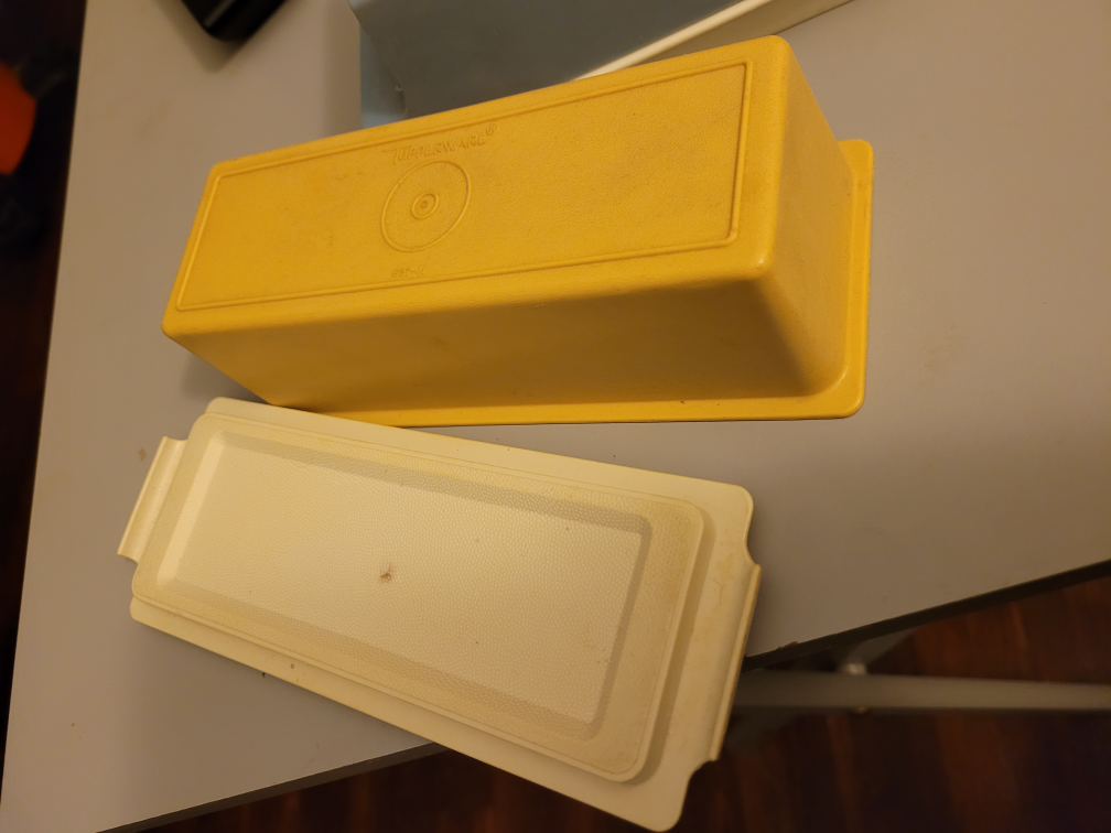 Vintage Yellow Butter Dish with Lid