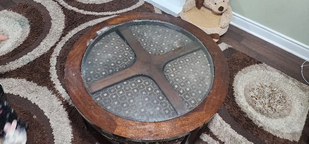 Round Glass Top Coffee Table
